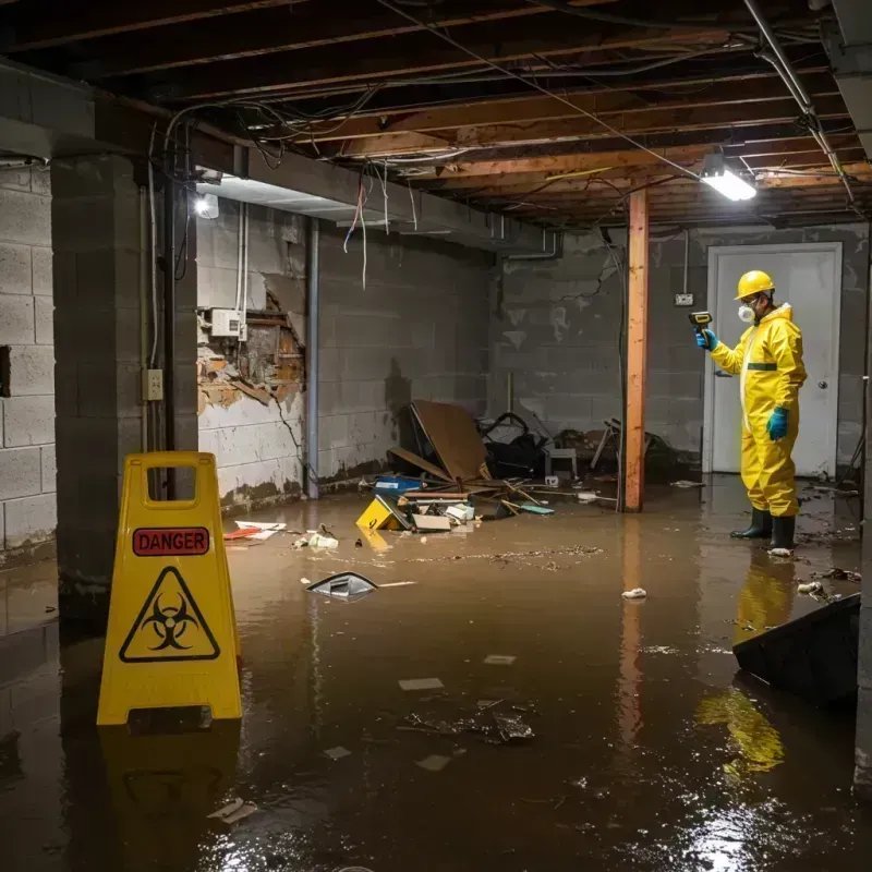 Flooded Basement Electrical Hazard in Somerset, KY Property